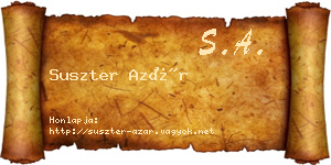 Suszter Azár névjegykártya